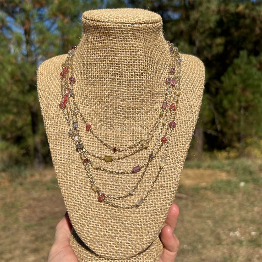 Liz Claiborne Womens glass Beaded Necklace - vintage